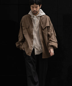 NEITHERS ネイダースのROASTER BAND COLLAR SHIRT JACKET - BROWNの公式通販サイトsession福岡セレクトショップ