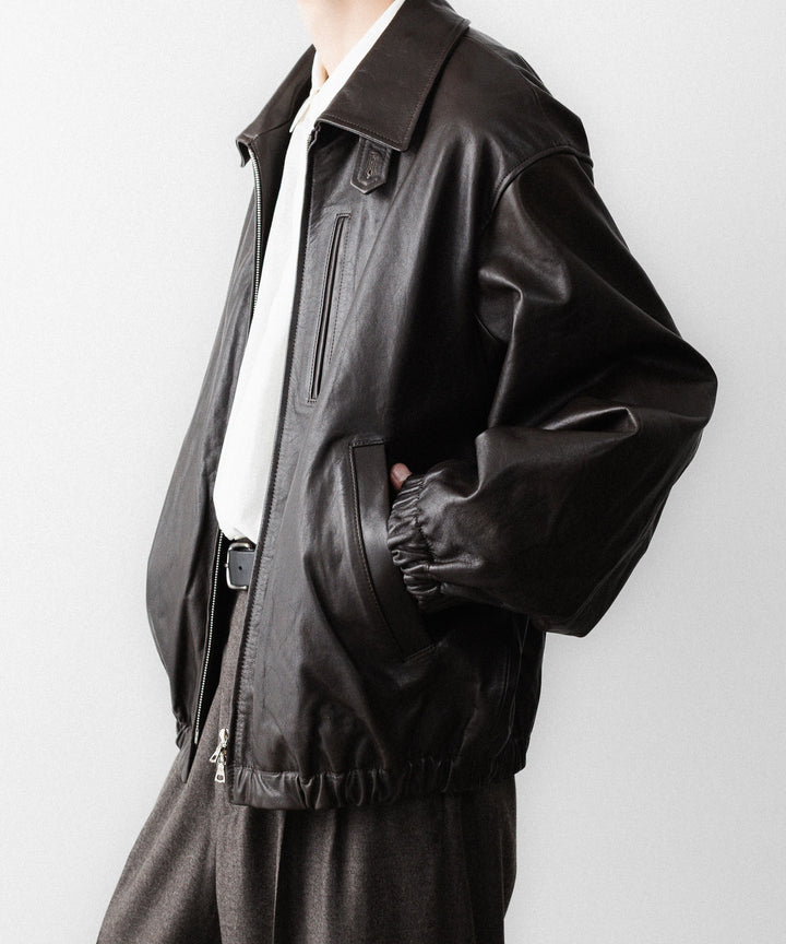 ssstein(シュタイン)のCALF ZIP SHORT JACKET - DARK BROWNの公式通販サイトsession福岡セレクトショップ