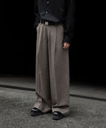 画像をギャラリービューアに読み込む, ssstein(シュタイン)のWOOL DOESKIN EXTRA WIDE TROUSERS - TAUPEの公式通販サイトsession福岡セレクトショップ

