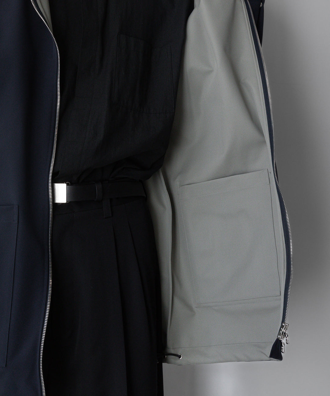 【stein】シュタイン24ss REVERSIBLE HOODED COAT - DARK NAVY sessionセッション福岡セレクトショップ 公式通販サイト