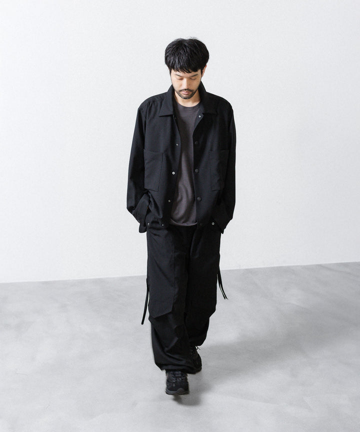 UJOH ウジョーのDRAW CORD SHIRTのBLACK 公式通販サイトsession福岡セレクトショップ