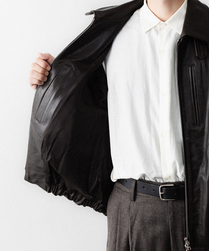 ssstein(シュタイン)のCALF ZIP SHORT JACKET - DARK BROWNの公式通販サイトsession福岡セレクトショップ