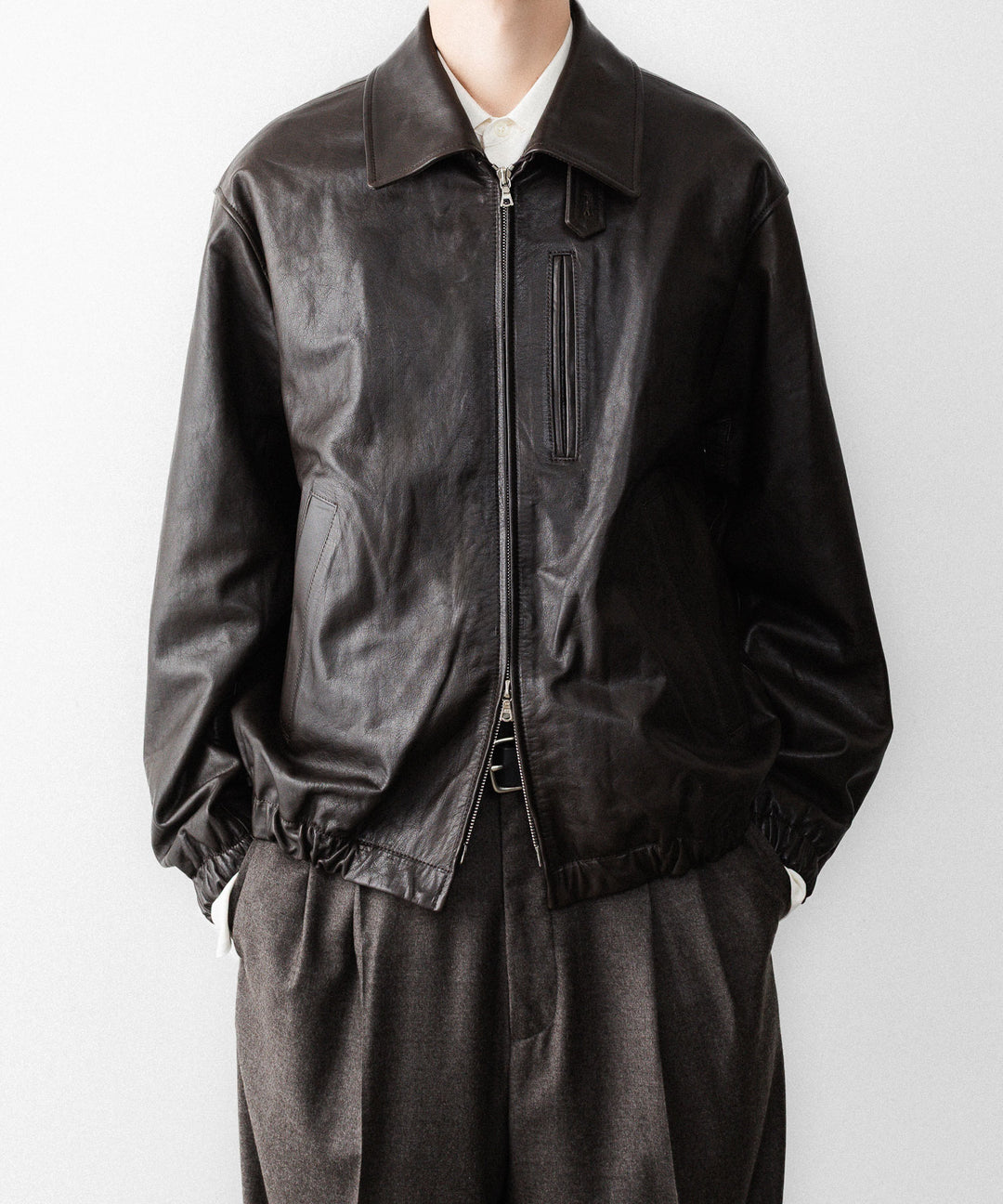 ssstein(シュタイン)のCALF ZIP SHORT JACKET - DARK BROWNの公式通販サイトsession福岡セレクトショップ