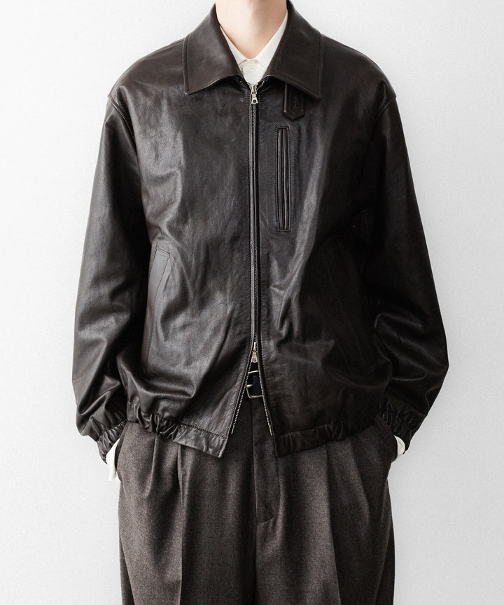 ssstein(シュタイン)のCALF ZIP SHORT JACKET - DARK BROWNの公式通販サイトsession福岡セレクトショップ