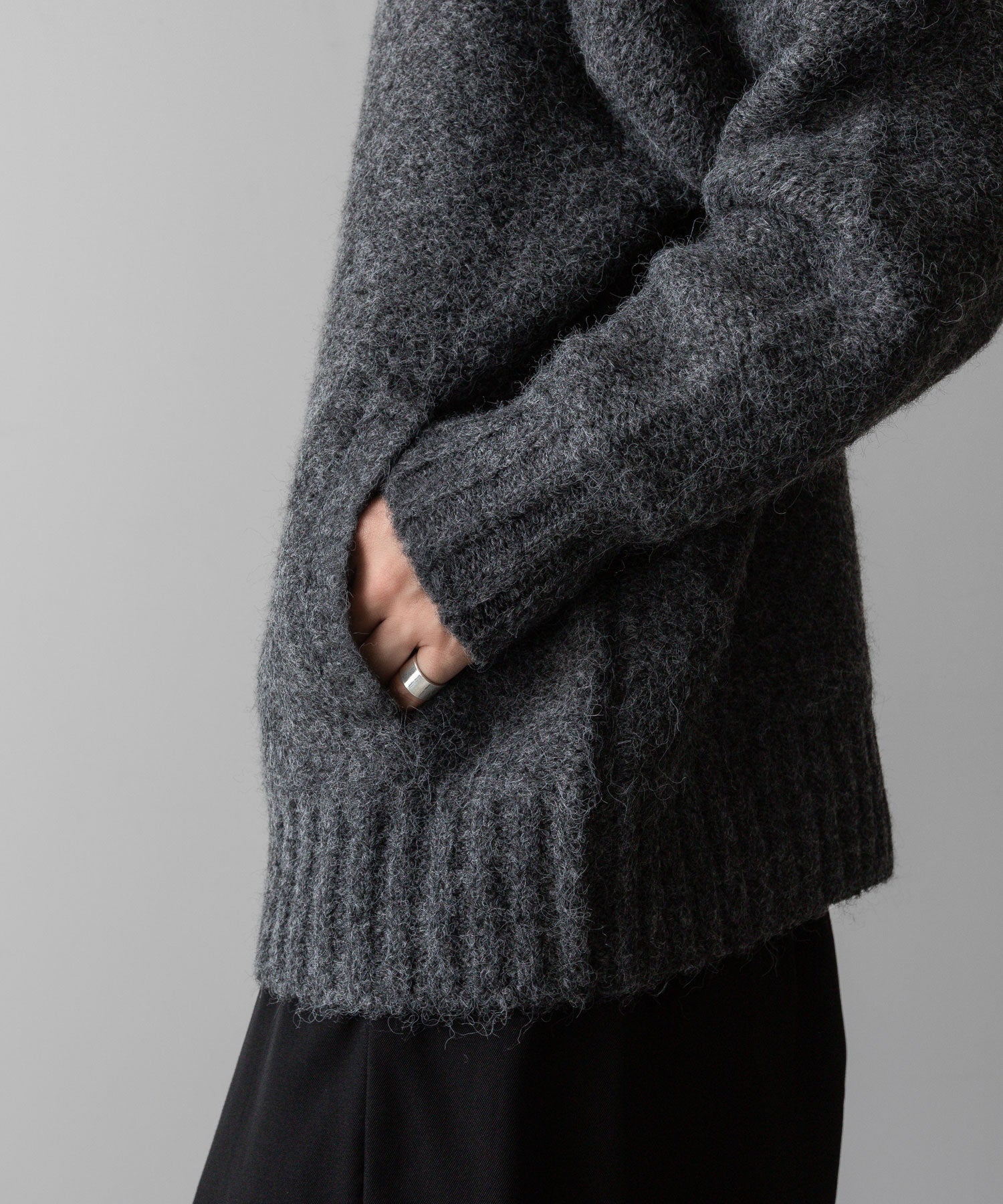 VEIN ヴェインのSHAGGY KNIT DRIVERS JACKET - X.GRAYの公式通販サイトsession福岡セレクトショップ