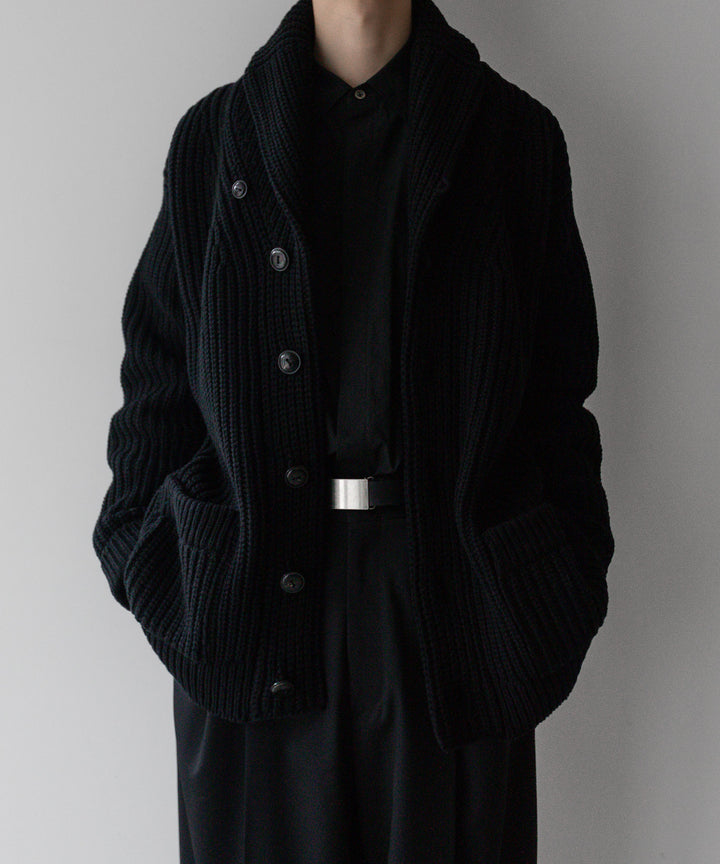 【INTÉRIM】インテリムのHYPER BIG 30s 3GG HEAVY SHAWL COLLAR CARDIGAN - BLACK 公式通販サイトsession福岡セレクトショップ