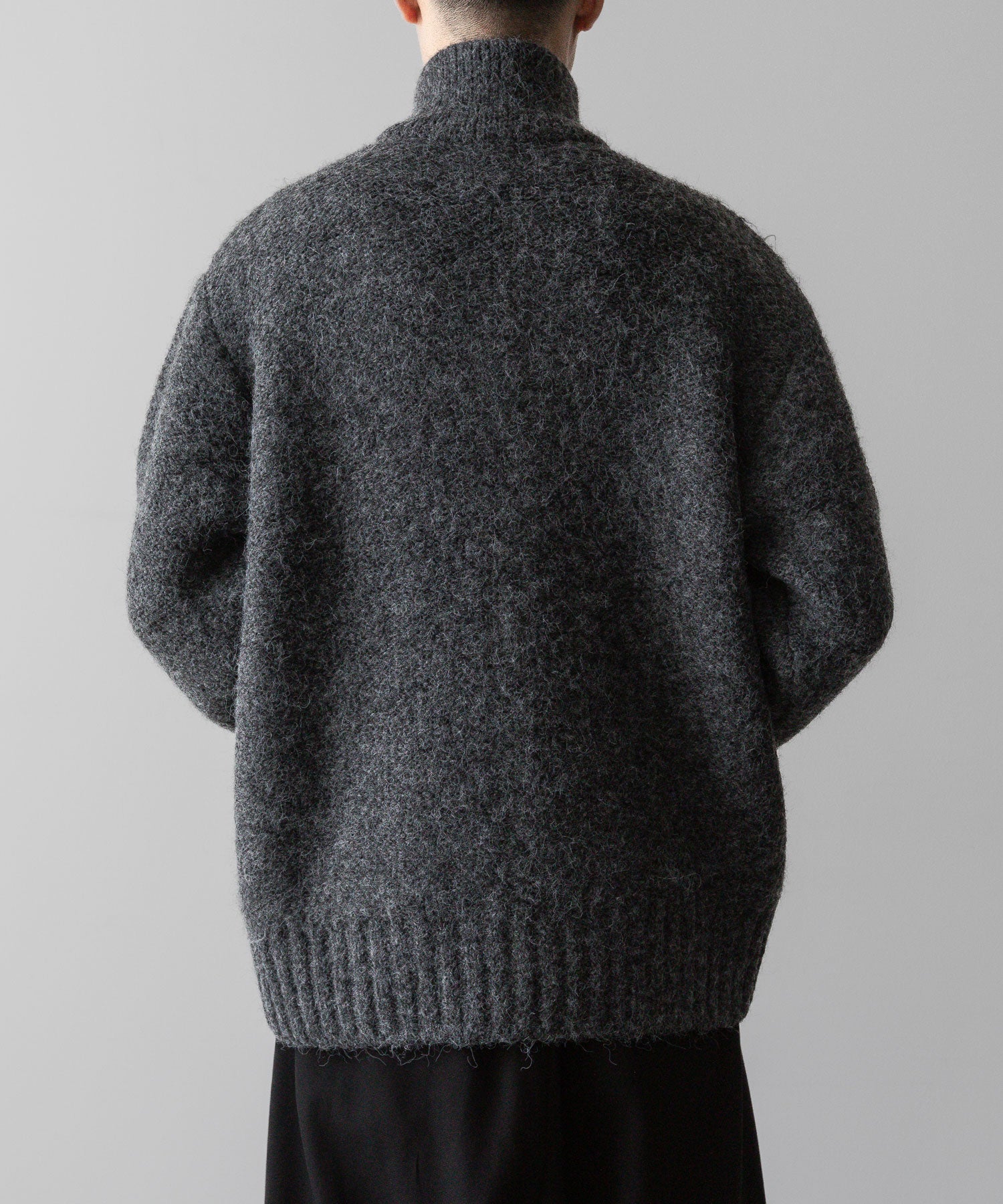 VEIN ヴェインのSHAGGY KNIT DRIVERS JACKET - X.GRAYの公式通販サイトsession福岡セレクトショップ