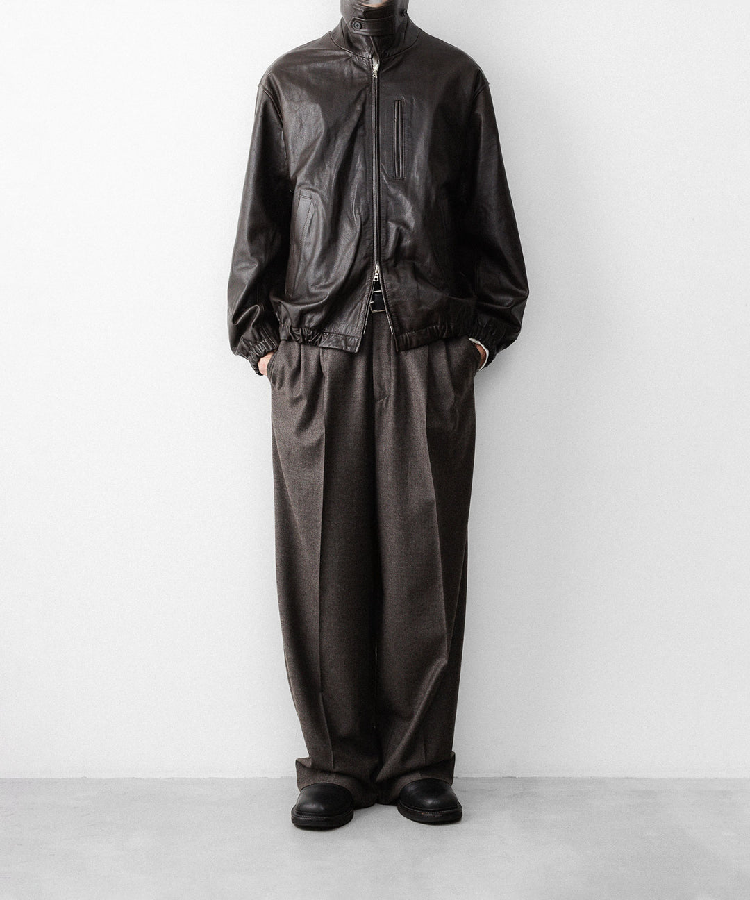 ssstein(シュタイン)のCALF ZIP SHORT JACKET - DARK BROWNの公式通販サイトsession福岡セレクトショップ