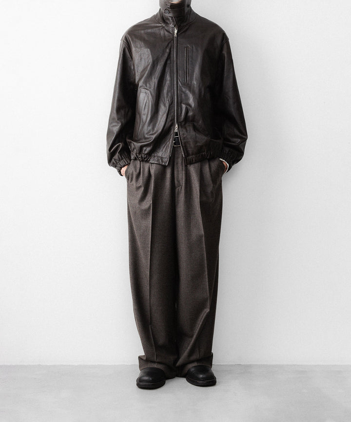 ssstein(シュタイン)のCALF ZIP SHORT JACKET - DARK BROWNの公式通販サイトsession福岡セレクトショップ
