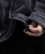 画像をギャラリービューアに読み込む, ssstein(シュタイン)のSULFUR DYED WHIP CORD VINTAGE ZIP JACKET - BLACKの公式通販サイトsession福岡セレクトショップ
