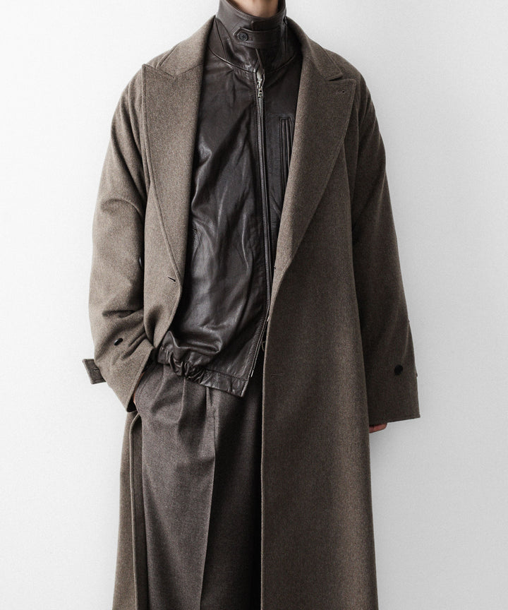 【ssstein】CALF ZIP SHORT JACKET - DARK BROWN