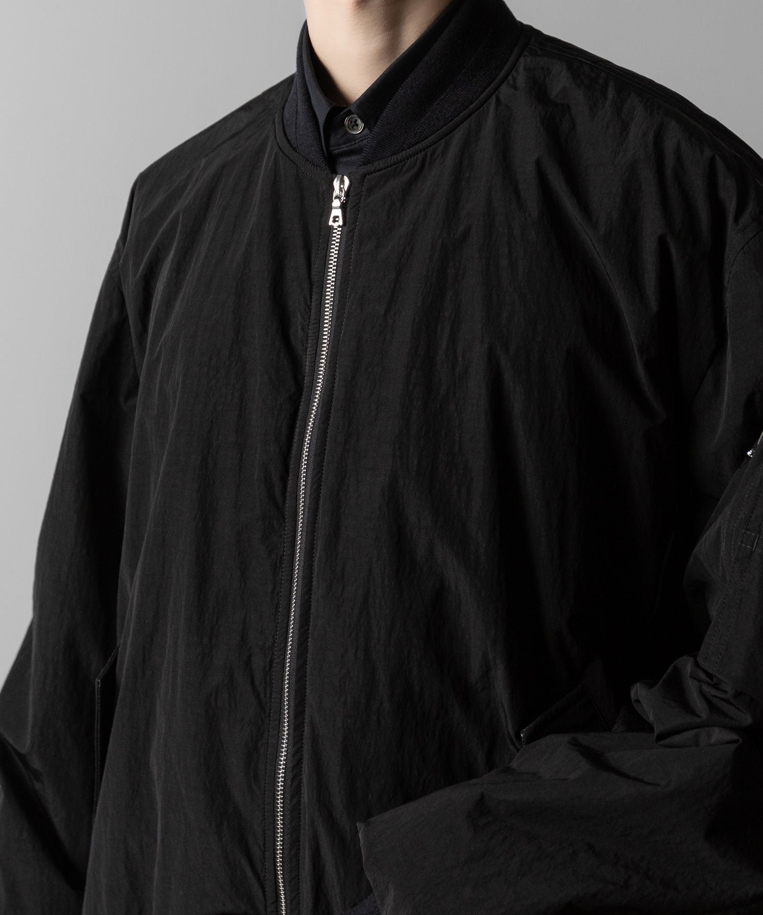 ssstein(シュタイン)のWINDPROOF NYLON OVERSIZED FLIGHT JACKET - BLACKの公式通販サイトsession福岡セレクトショップ