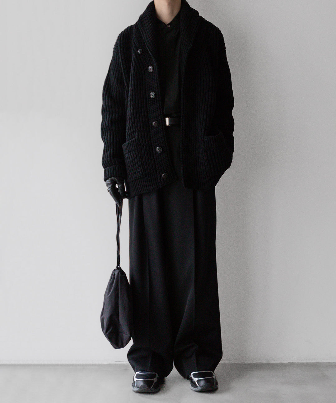 【INTÉRIM】インテリムのHYPER BIG 30s 3GG HEAVY SHAWL COLLAR CARDIGAN - BLACK 公式通販サイトsession福岡セレクトショップ