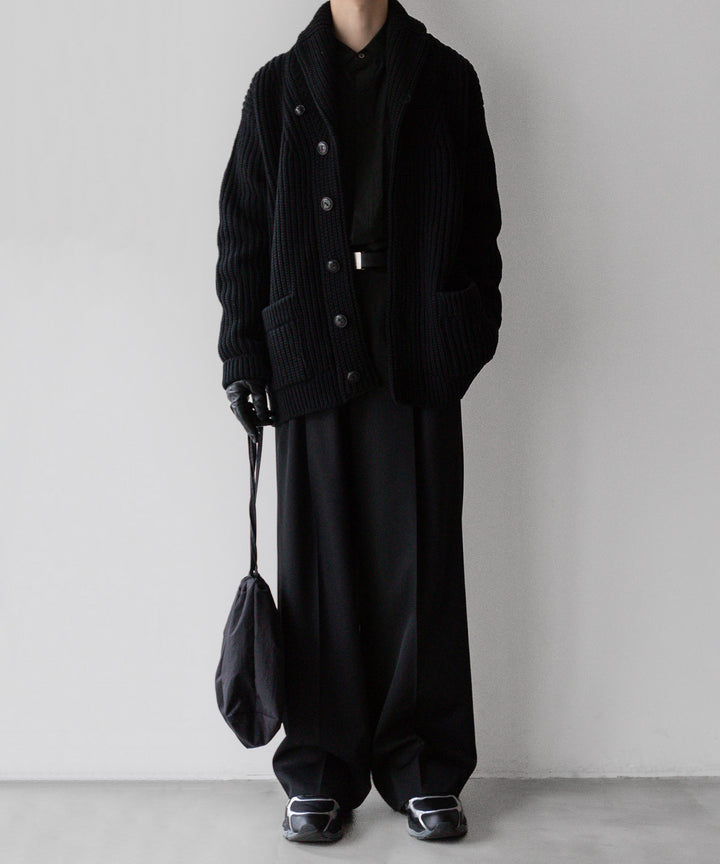 【INTÉRIM】インテリムのHYPER BIG 30s 3GG HEAVY SHAWL COLLAR CARDIGAN - BLACK 公式通販サイトsession福岡セレクトショップ