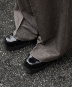 ssstein / シュタイン】WOOL DOESKIN EXTRA WIDE TROUSERS - TAUPE