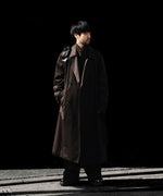 画像をギャラリービューアに読み込む, ssstein(シュタイン)のCOTTON SATIN OVERSIZED DOUBLE BREASTED COAT - DARK BROWNの公式通販サイトsession福岡セレクトショップ

