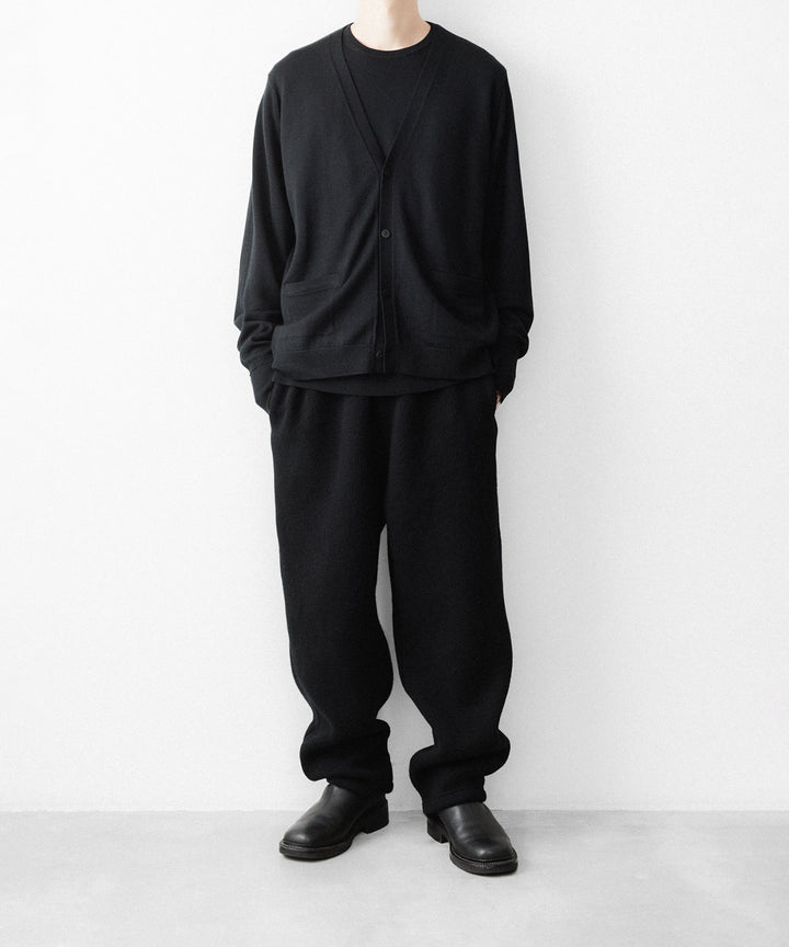 MAYKAM メイカムのSTRUCTURE EYELET CARDIGANのBLACK 公式通販サイトsession福岡セレクトショップ