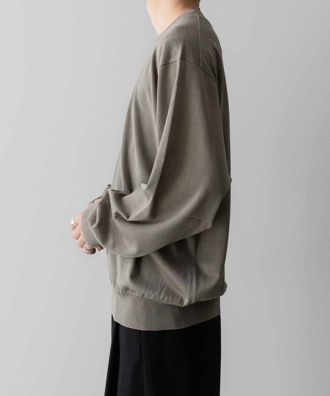 ssstein(シュタイン)のWOOL SILK KNIT TUCKED LS - GREIGEの公式通販サイトsession福岡セレクトショップ