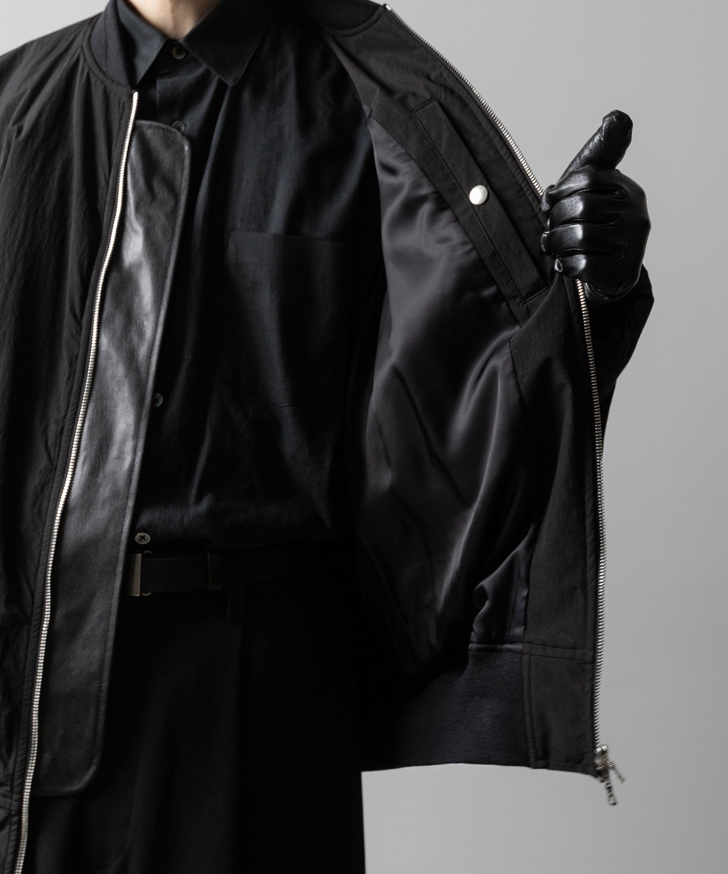 ssstein(シュタイン)のWINDPROOF NYLON OVERSIZED FLIGHT JACKET - BLACKの公式通販サイトsession福岡セレクトショップ