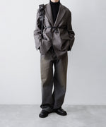 画像をギャラリービューアに読み込む, ssstein(シュタイン)のEXTRA FINE WOOL OVERSIZED SINGLE BREAST LONG JACKET - BROWN GREYの公式通販サイトsession福岡セレクトショップ
