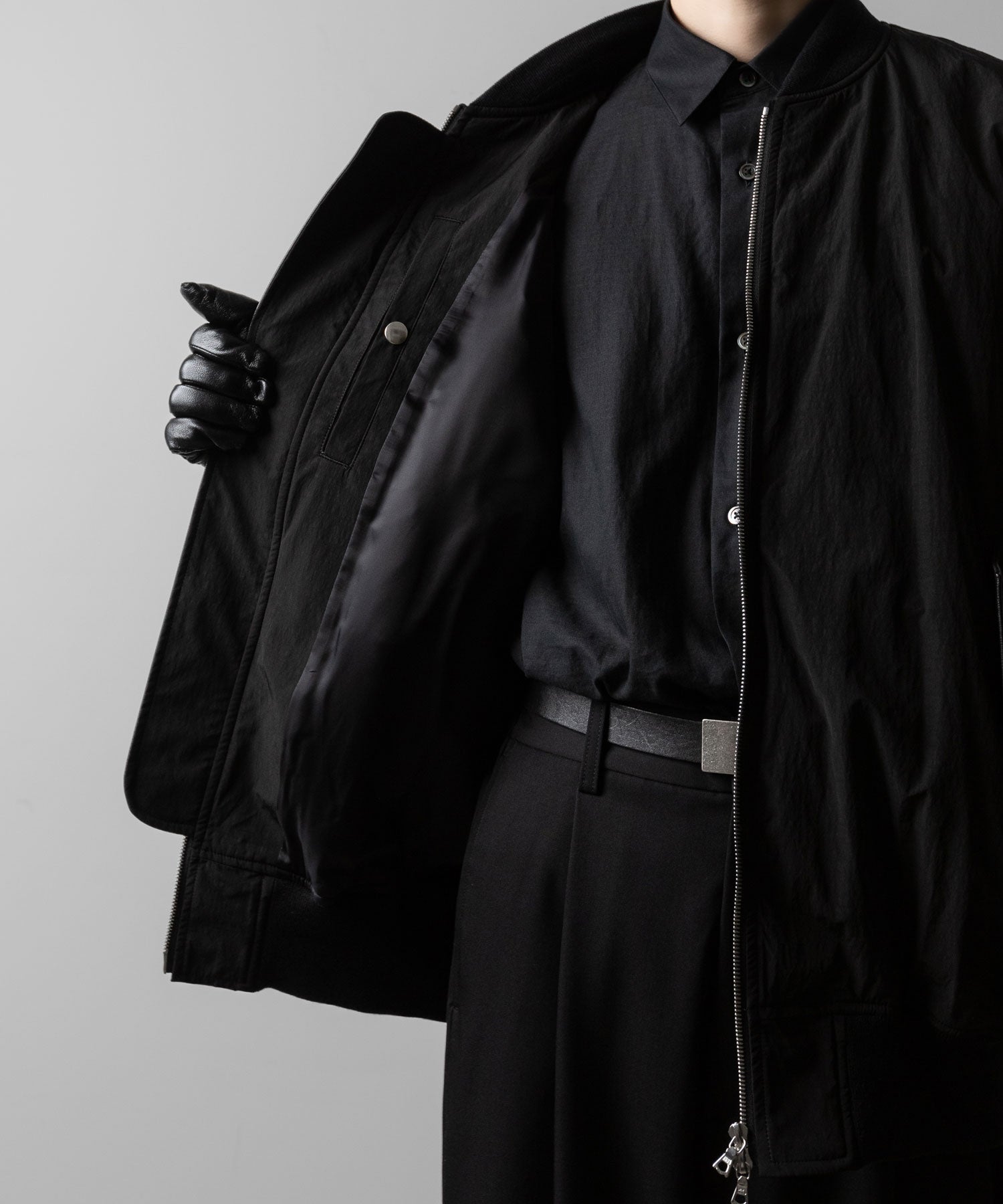 ssstein(シュタイン)のWINDPROOF NYLON OVERSIZED FLIGHT JACKET - BLACKの公式通販サイトsession福岡セレクトショップ