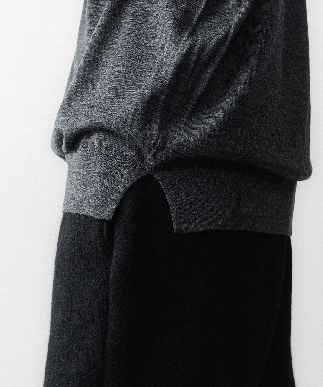 MAYKAM メイカムのSTRUCTURE EYELET L/S POLOのSTONE GREY 公式通販サイトsession福岡セレクトショップ