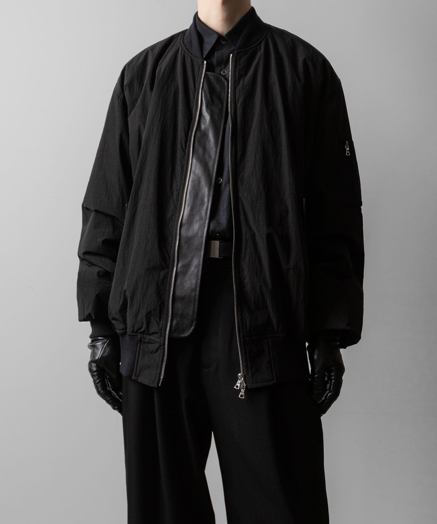 ssstein(シュタイン)のWINDPROOF NYLON OVERSIZED FLIGHT JACKET - BLACKの公式通販サイトsession福岡セレクトショップ