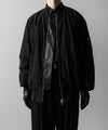 【ssstein】WINDPROOF NYLON OVERSIZED FLIGHT JACKET - BLACK