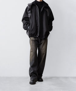 ssstein / シュタイン】MOUTON COLLAR PADDED JACKET - BLACK | 公式