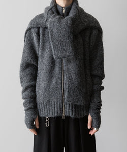 VEIN ヴェインのSHAGGY KNIT DRIVERS JACKET - X.GRAYの公式通販サイトsession福岡セレクトショップ