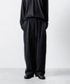 【KANEMASA PHIL.】28G CUPRO EASY PANTS - BLACK
