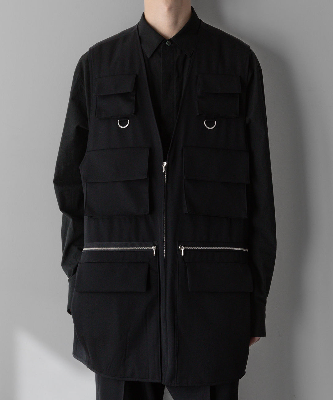 stein(シュタイン)の24SSコレクションOVERSIZED MULTI POCKET VESTのBLACK sessionセッション福岡セレクトショップ 公式通販サイト