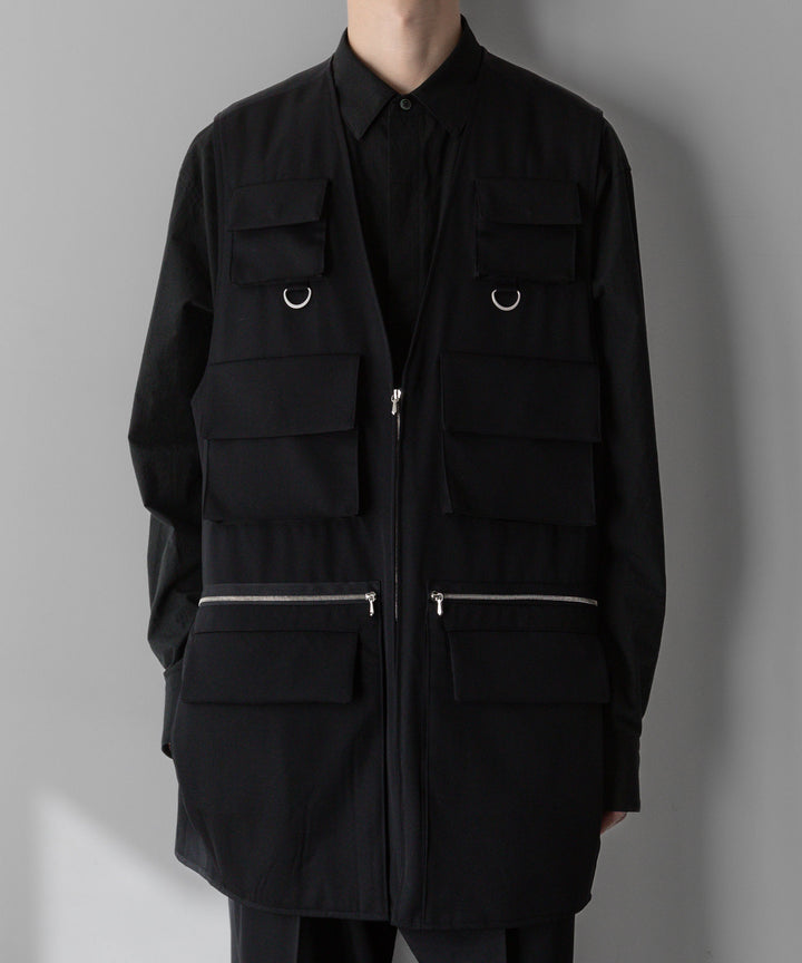 stein(シュタイン)の24SSコレクションOVERSIZED MULTI POCKET VESTのBLACK sessionセッション福岡セレクトショップ 公式通販サイト