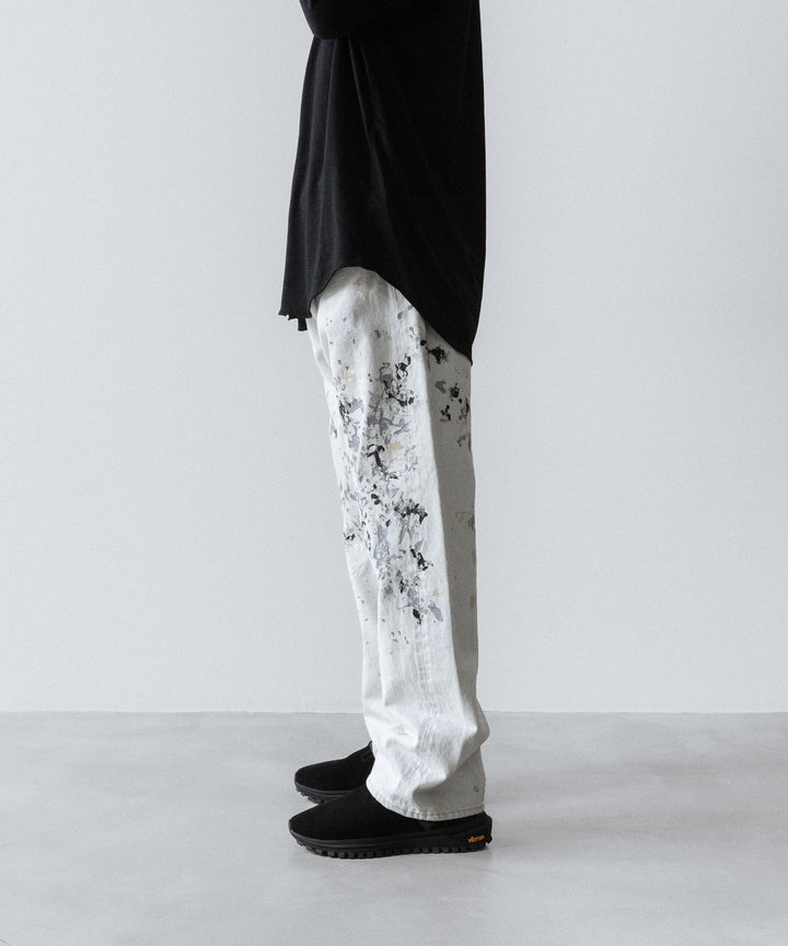 【INTÉRIM】MILK PAINT WWII 1943 HEAVY KIBATA SHUTTLE DENIM JEANS - P.B.WHITE