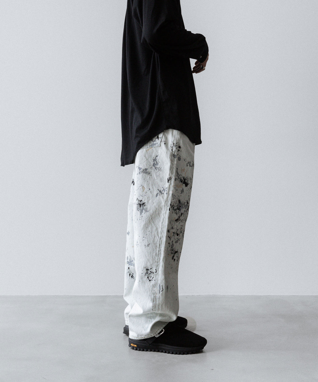 【INTÉRIM】MILK PAINT WWII 1943 HEAVY KIBATA SHUTTLE DENIM JEANS - P.B.WHITE
