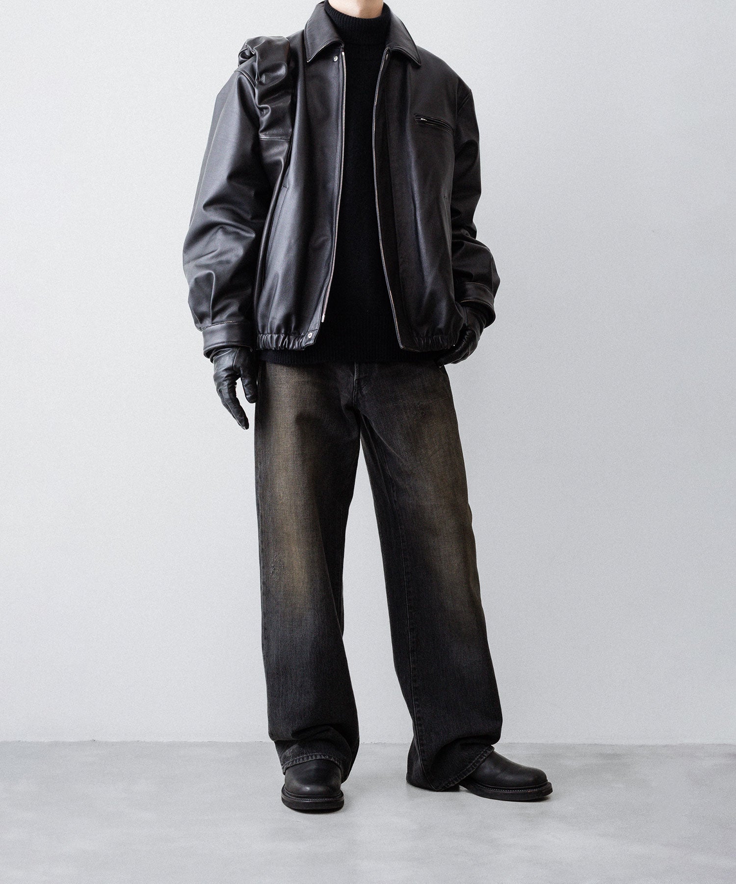 ssstein(シュタイン)のMOUTON COLLAR PADDED JACKET - BLACKの公式通販サイトsession福岡セレクトショップ