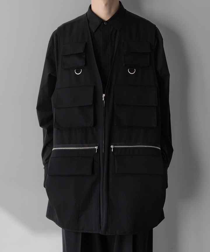 stein(シュタイン)の24SSコレクションOVERSIZED MULTI POCKET VESTのBLACK sessionセッション福岡セレクトショップ 公式通販サイト