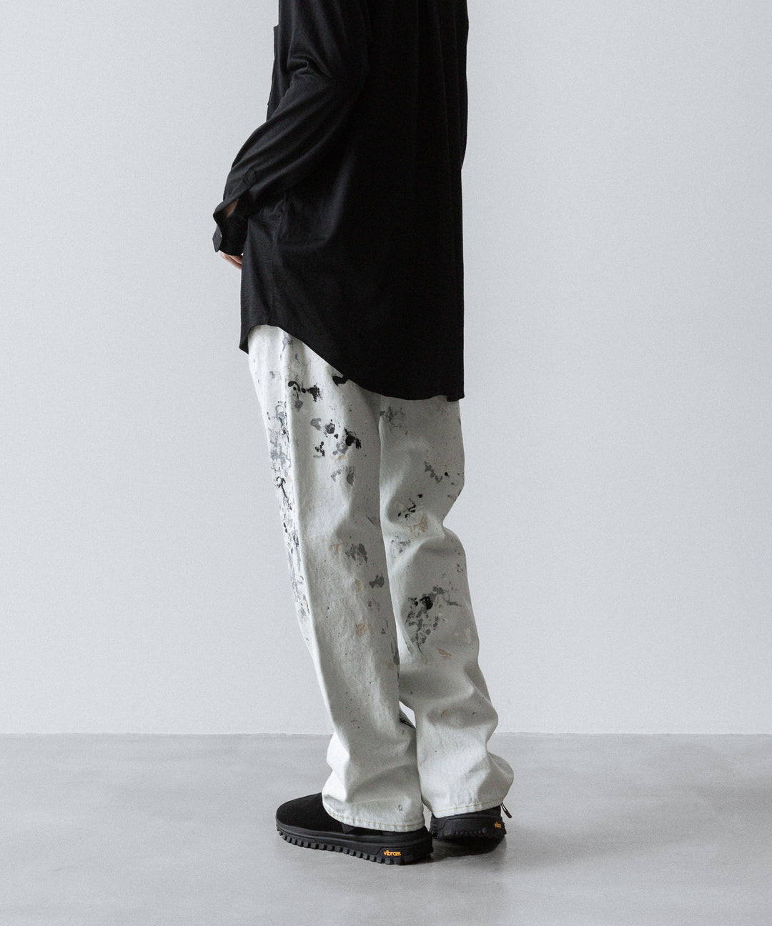【INTÉRIM】MILK PAINT WWII 1943 HEAVY KIBATA SHUTTLE DENIM JEANS - P.B.WHITE