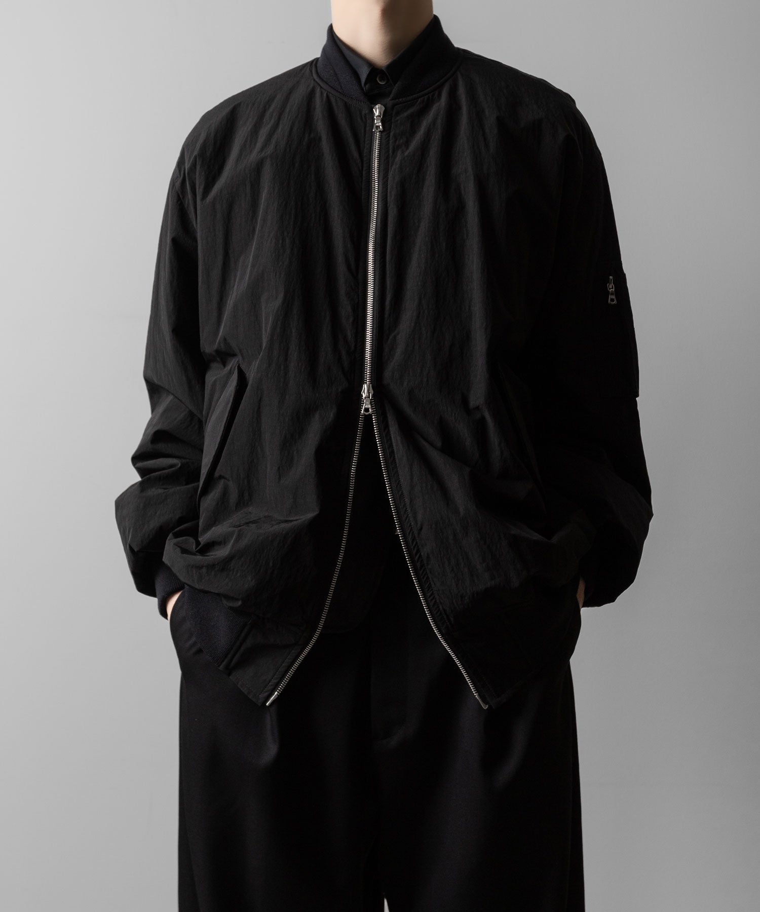 ssstein(シュタイン)のWINDPROOF NYLON OVERSIZED FLIGHT JACKET - BLACKの公式通販サイトsession福岡セレクトショップ