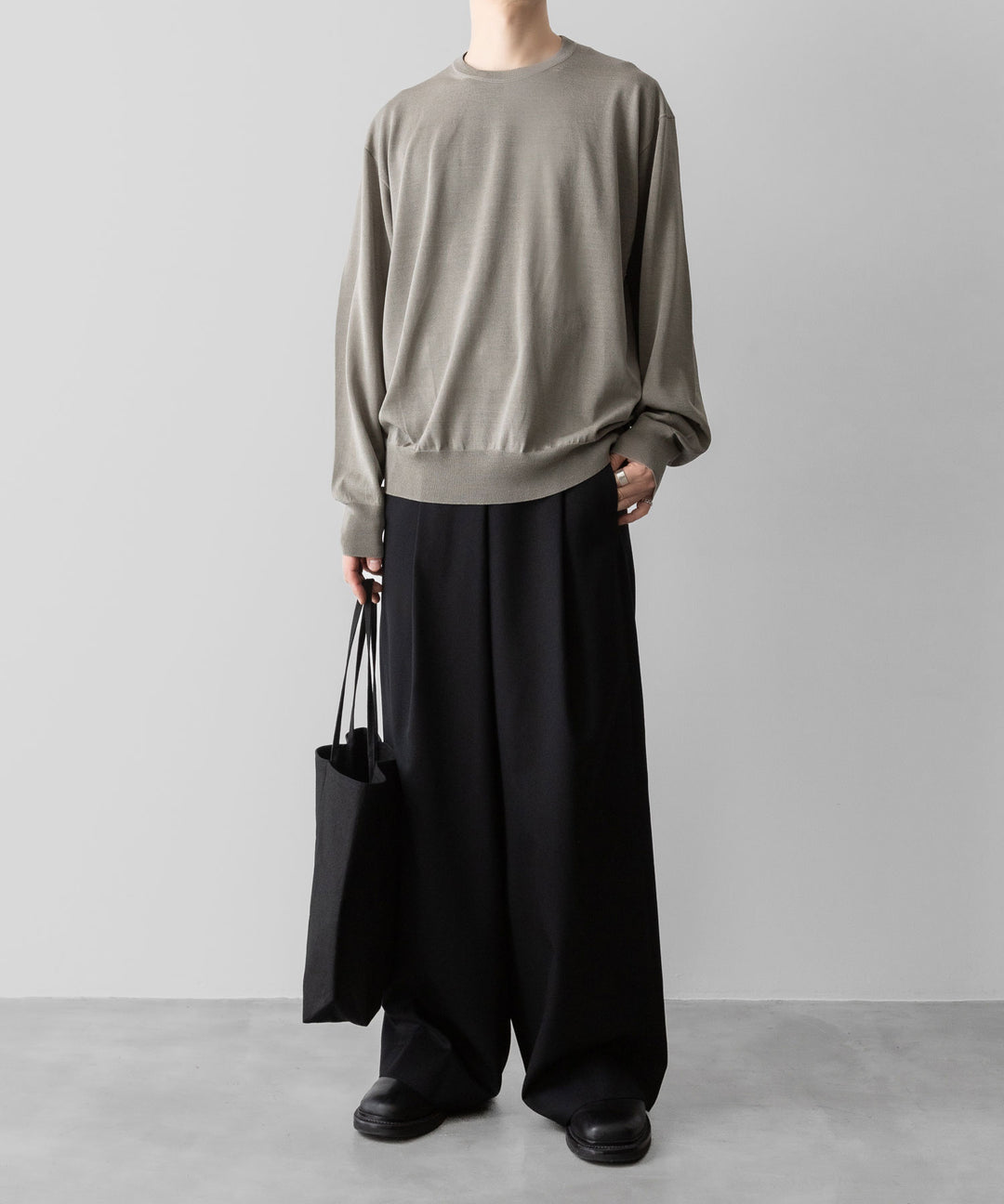 ssstein(シュタイン)のWOOL SILK KNIT TUCKED LS - GREIGEの公式通販サイトsession福岡セレクトショップ