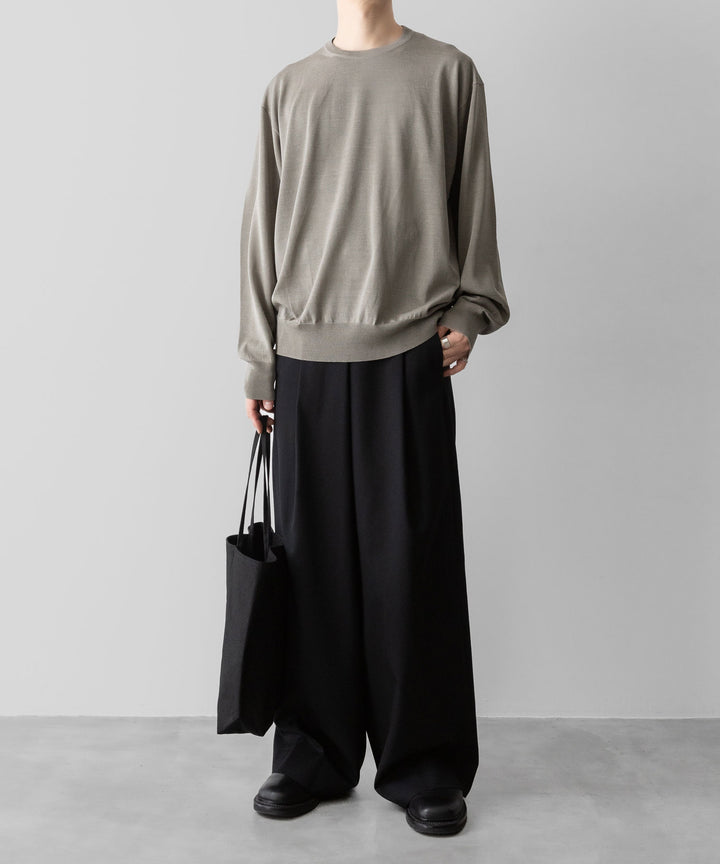 ssstein(シュタイン)のWOOL SILK KNIT TUCKED LS - GREIGEの公式通販サイトsession福岡セレクトショップ