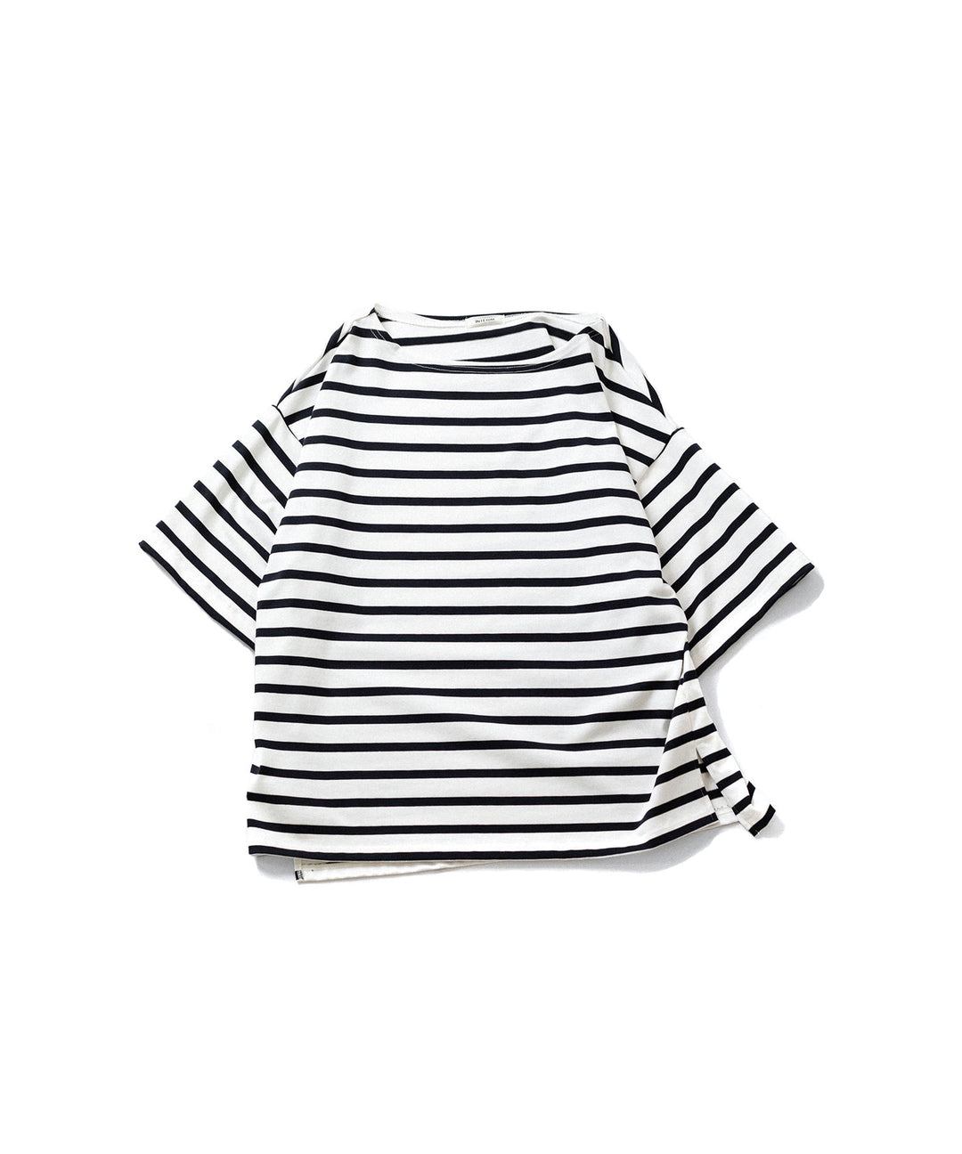 【INTÉRIM】HYPER BIG SUVIN GIZA BASQUE BORDER H/S SHIRT - WHITE×NAVY