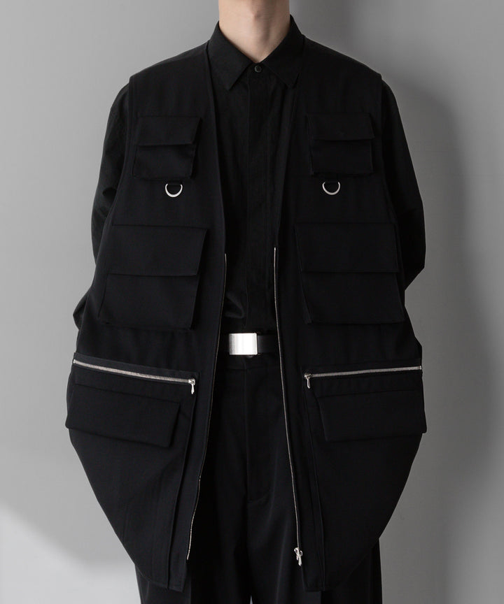 stein(シュタイン)の24SSコレクションOVERSIZED MULTI POCKET VESTのBLACK sessionセッション福岡セレクトショップ 公式通販サイト
