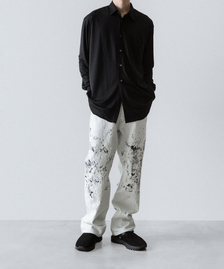 【INTÉRIM】MILK PAINT WWII 1943 HEAVY KIBATA SHUTTLE DENIM JEANS - P.B.WHITE