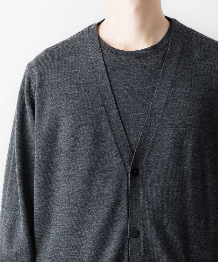 MAYKAM メイカムのSTRUCTURE CARDIGANのSTONE GREY 公式通販サイトsession福岡セレクトショップ