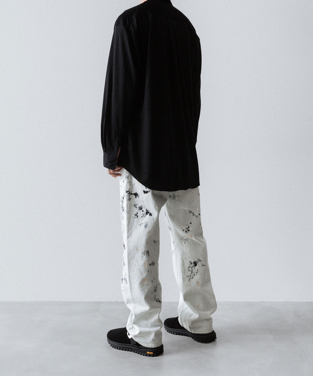 【INTÉRIM】MILK PAINT WWII 1943 HEAVY KIBATA SHUTTLE DENIM JEANS - P.B.WHITE