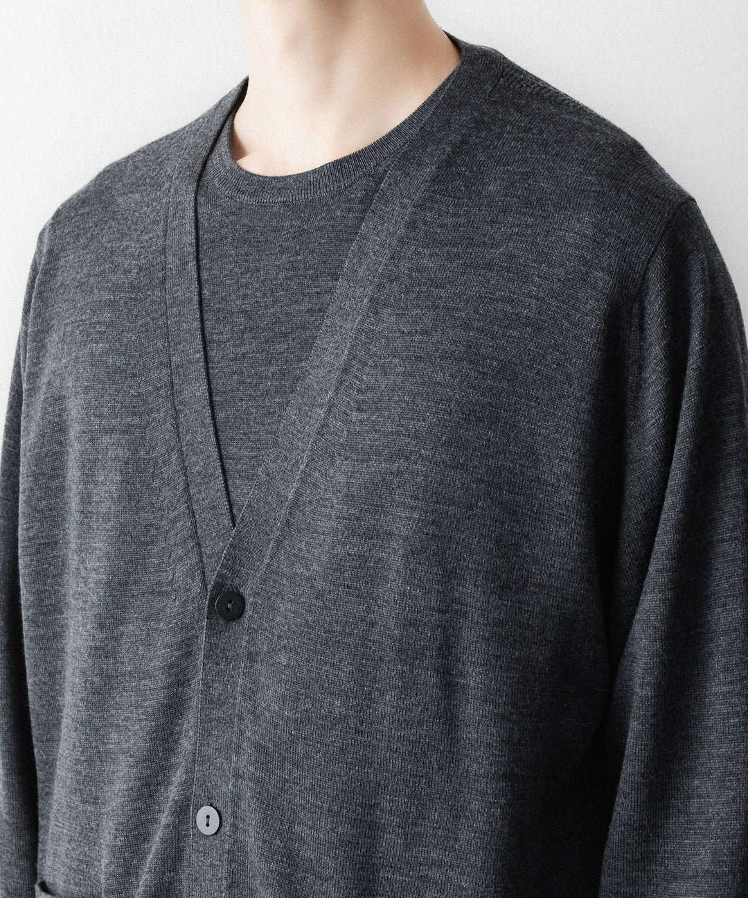 MAYKAM メイカムのSTRUCTURE CARDIGANのSTONE GREY 公式通販サイトsession福岡セレクトショップ