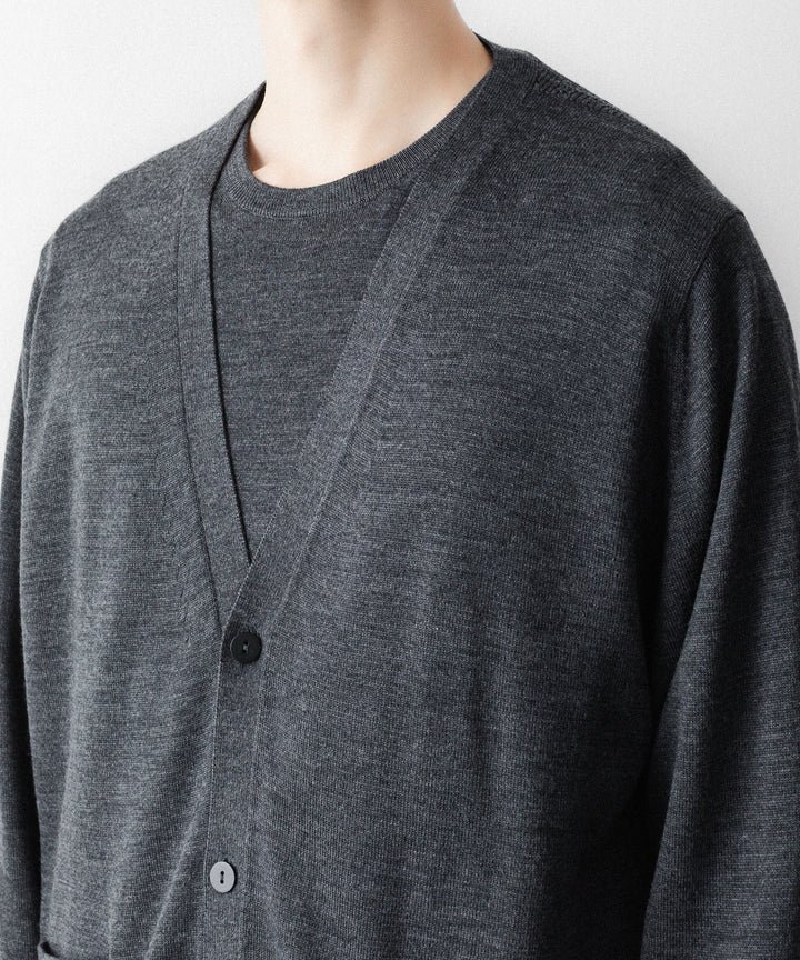 MAYKAM メイカムのSTRUCTURE CARDIGANのSTONE GREY 公式通販サイトsession福岡セレクトショップ