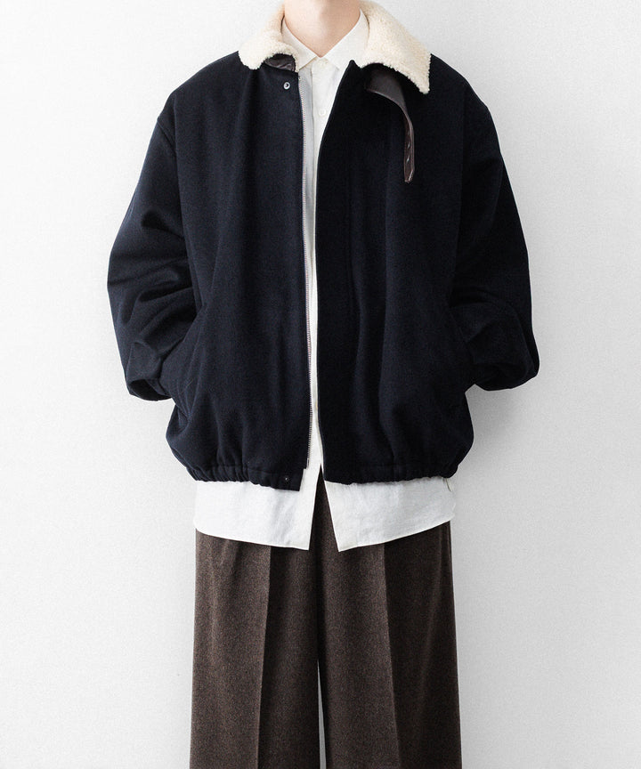 ssstein(シュタイン)のMOUTON COLLAR WOOL CASHMERE PADDED JACKET - DARK NAVYの公式通販サイトsession福岡セレクトショップ