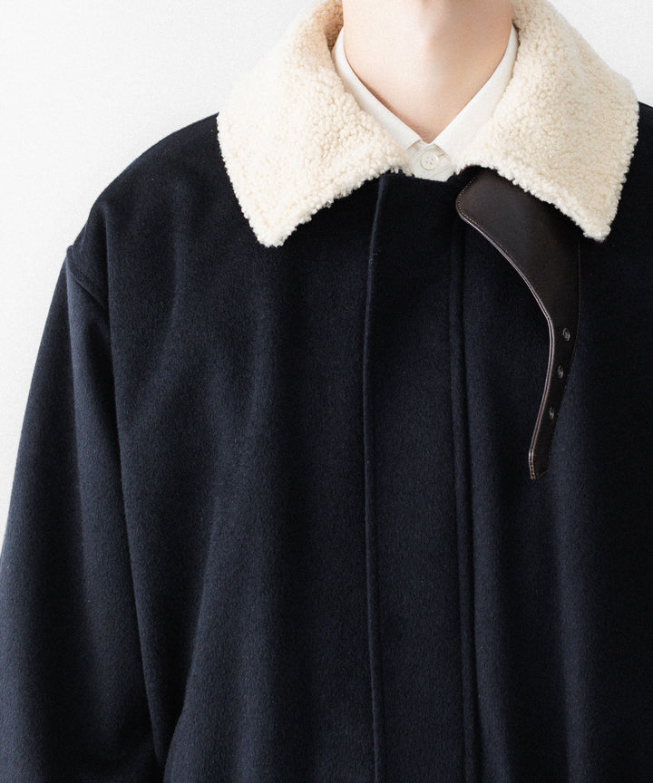 ssstein(シュタイン)のMOUTON COLLAR WOOL CASHMERE PADDED JACKET - DARK NAVYの公式通販サイトsession福岡セレクトショップ